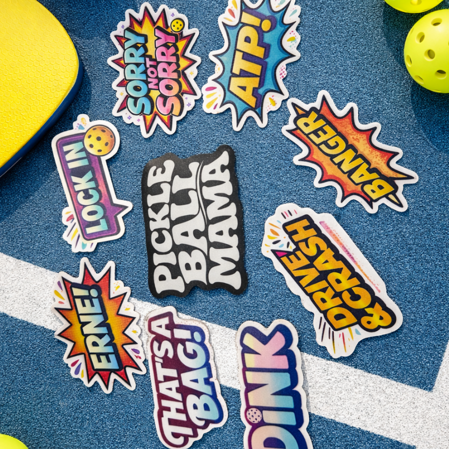 Drive & Crash Pickleball Sticker