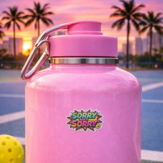 Sorry Not Sorry Pickleball Sticker